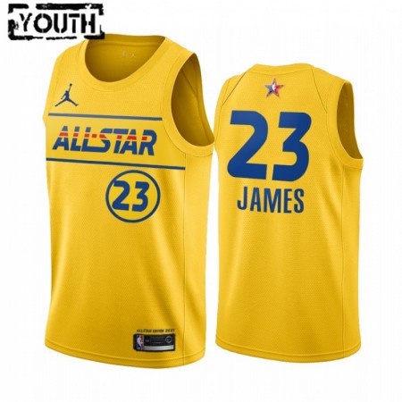 Kinder NBA Los Angeles Lakers Trikot LeBron James 23 2021 All-Star Jordan Brand Gold Swingman